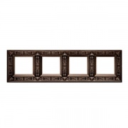 Рамка на 4 поста гор./верт., цвет copper