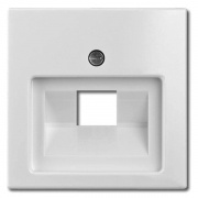 Накладка для розеток RJ11, RJ45 ABB Basic 55 с полем для надписи цвет белый шале (1803-96)