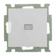 Выключатель кнопочный с подсветкой ABB Basic 55 цвет белый шале (2026 UCN-96-50)