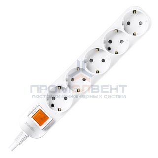 Anam Legrand e-Fren 5 Удлинитель с выключателем, шнур 1.5м, 16A, 250V